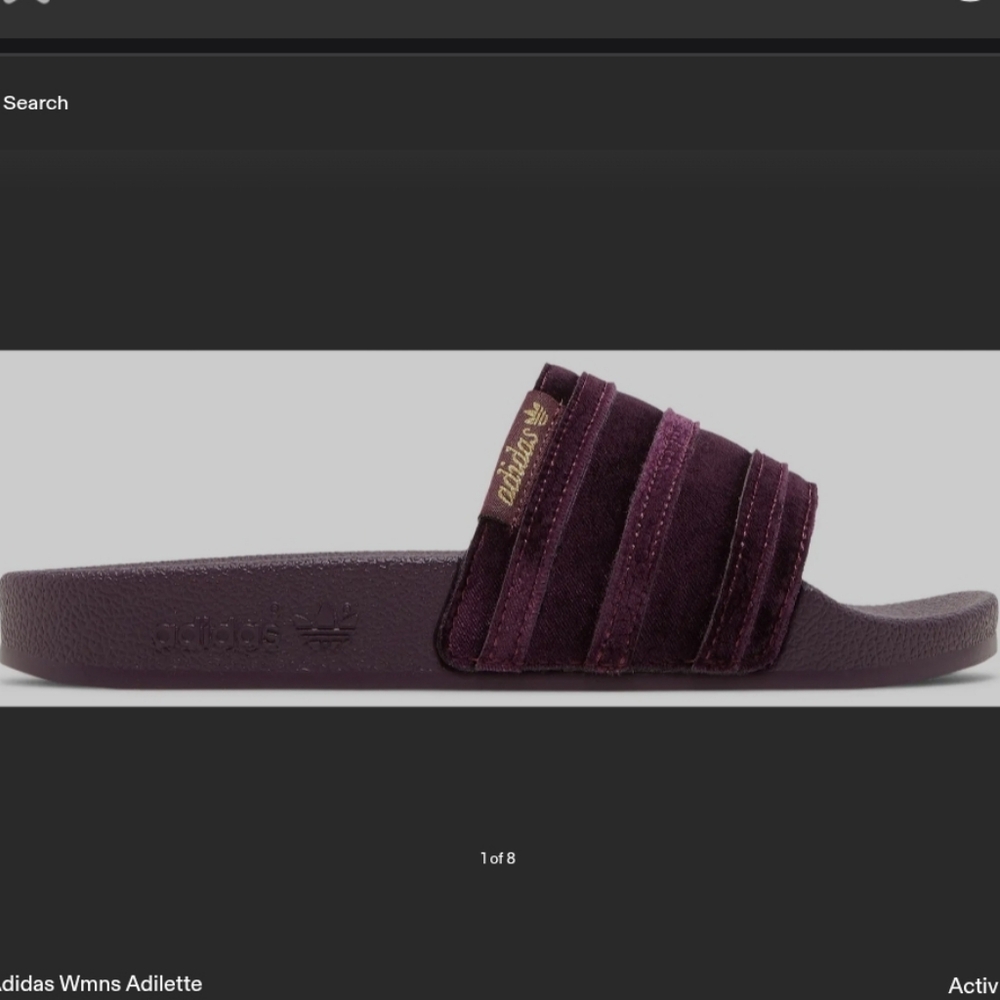 New Wmns Adilette Slide 'Victory Crimson Size 9 - Picture 15 of 15